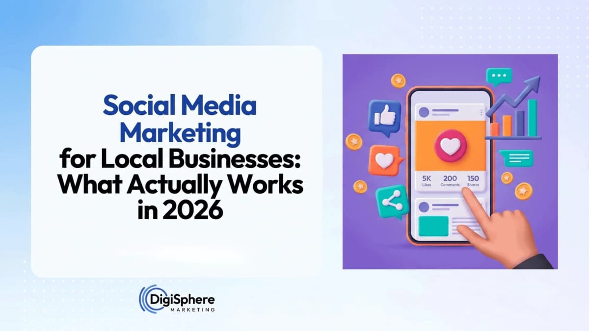 Local social media strategy guide for small businesses in 2026 — what actually works for organic reach, paid amplification, and lead generation, by DigiSphere Marketing Sarasota