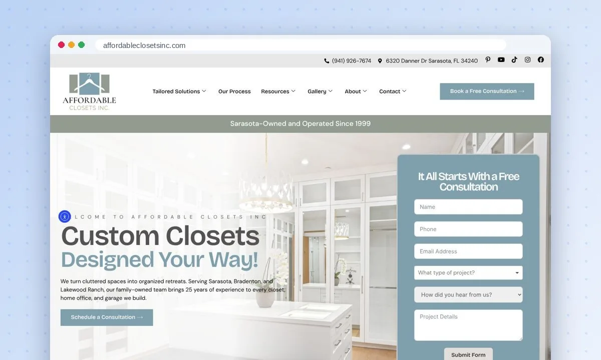 Affordable Closets project