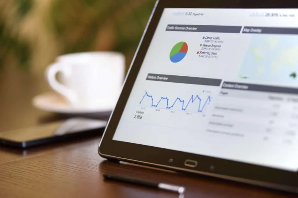 Digital marketing on a laptop screen