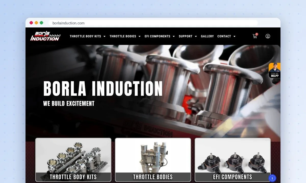 Borla Induction website