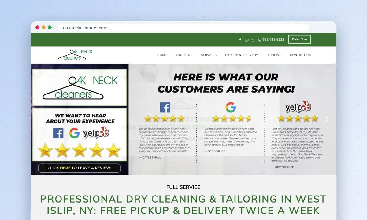Oak Neck Cleaners project