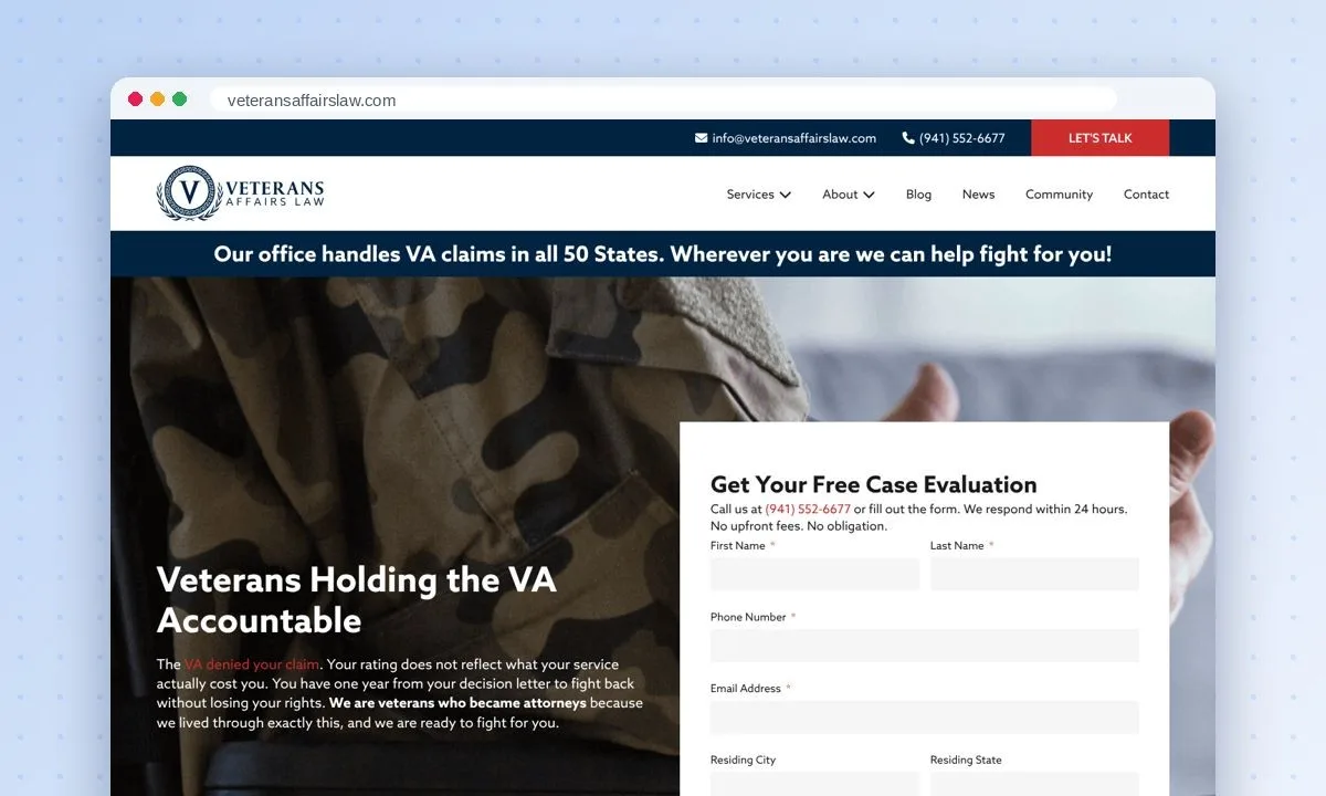 Veteran's Affairs Law project
