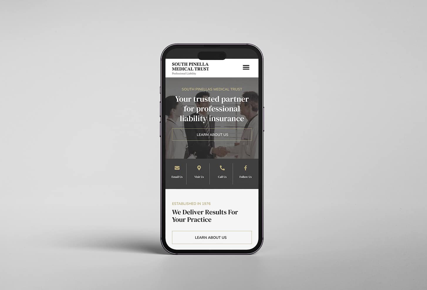 south pinella medical trust mockup on a mobile device