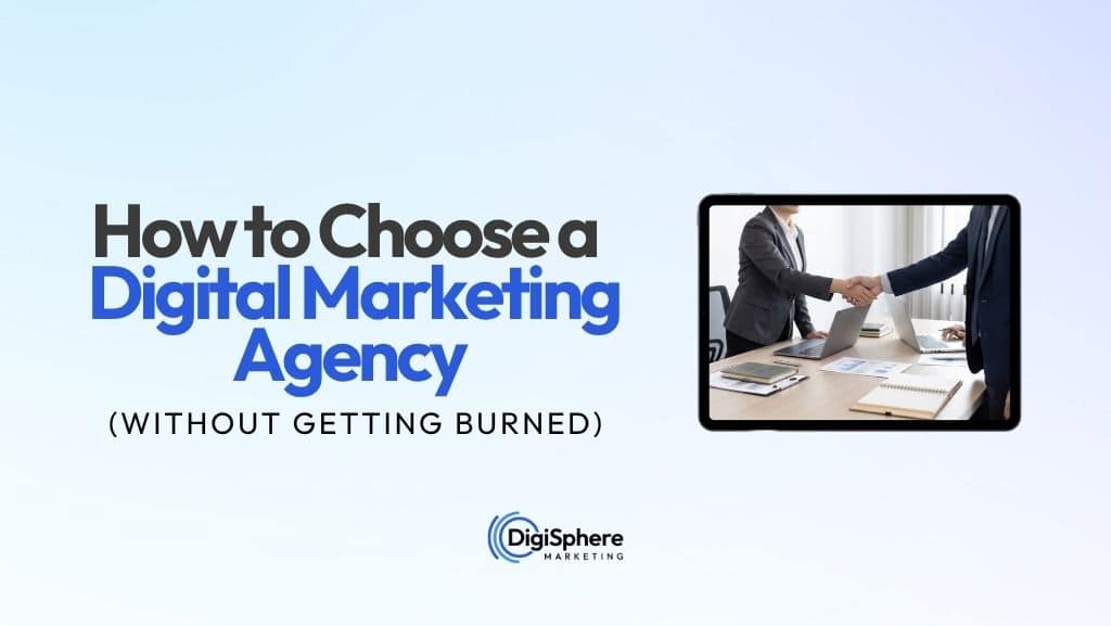 Two business professionals shaking hands across a desk — how to choose a digital marketing agency without getting burned, by DigiSphere Marketing